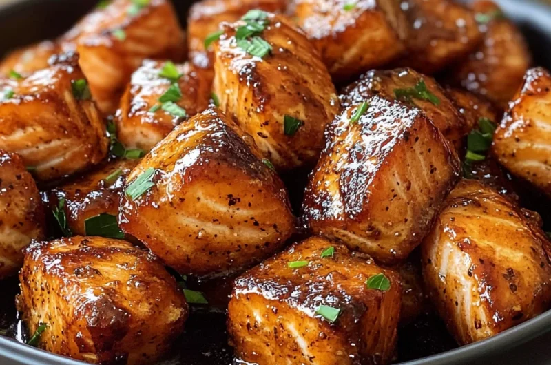 Hot Honey Salmon Bites