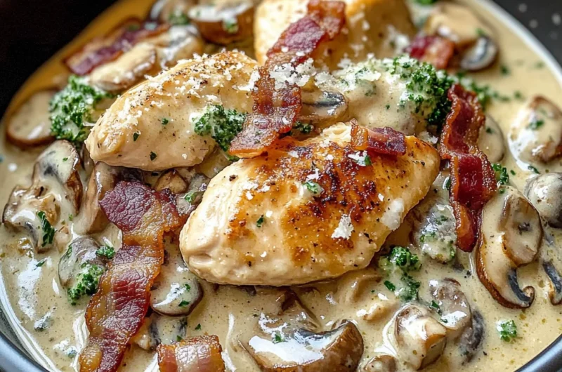 Indulgent Aussie Chicken & Bacon Stroganoff in Garlic Butter Cream Sauce