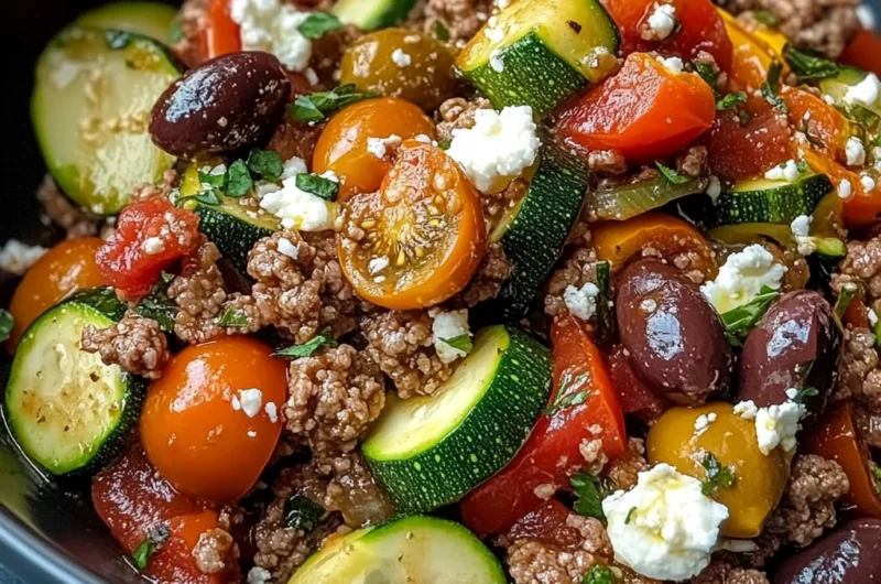 Mediterranean Ground Beef Stir Fry