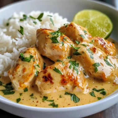 Next-Level Creamy Coconut Lime Chicken with Fluffy Rice