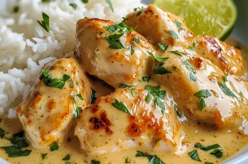 Next-Level Creamy Coconut Lime Chicken with Fluffy Rice