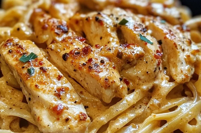 ONE-POT SPICY CHICKEN LINGUINE IN CREAMY SAUCE