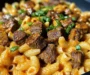 One-Pan Creamy Spicy Cajun Steak Bites & Cheddar Pasta