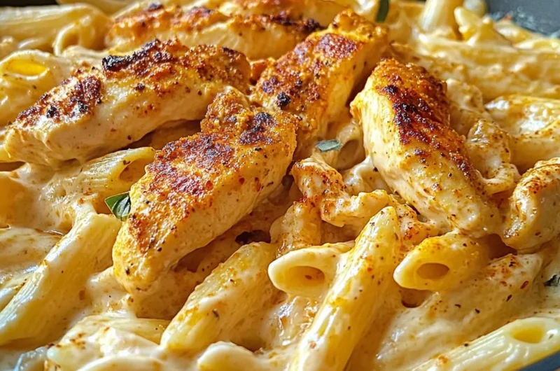 One-Pan Creamy Sweet and Spicy Cajun Chicken Pasta
