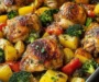 One-Pan Roasted Chicken Thighs with Veggies & Potatoes