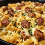 One-Pan White Cheddar Ranch Sausage Magic Pasta