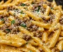 One-Pot Creamy Beef and Garlic Butter Pasta