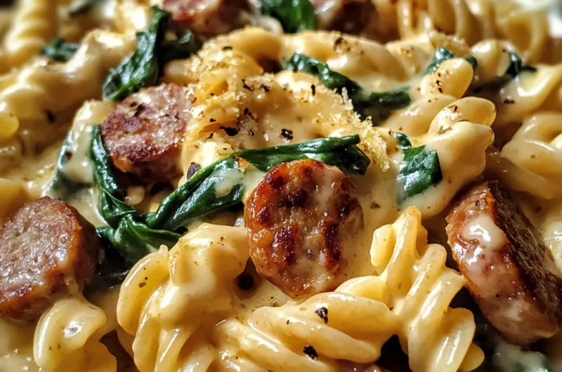 One-Pot Creamy Smoked Gouda Sausage Pasta