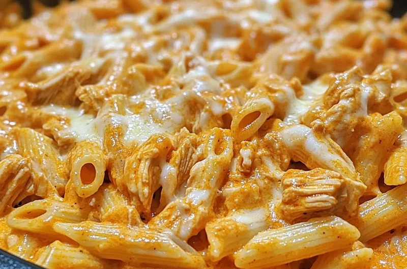 One-Pot Creamy Spicy Buffalo Chicken Pasta