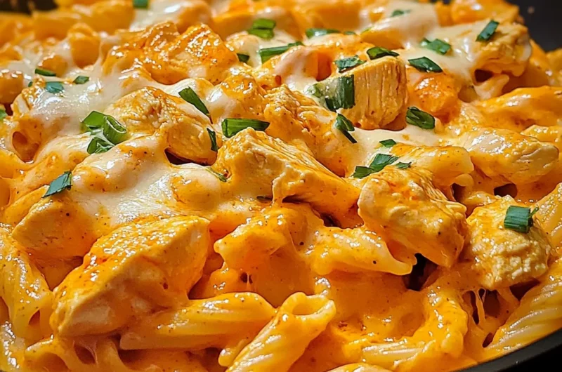 One-Skillet Spicy Buffalo Ranch Chicken Pasta