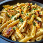 One Pan Spicy Garlic Butter BBQ Ranch Chicken Pasta