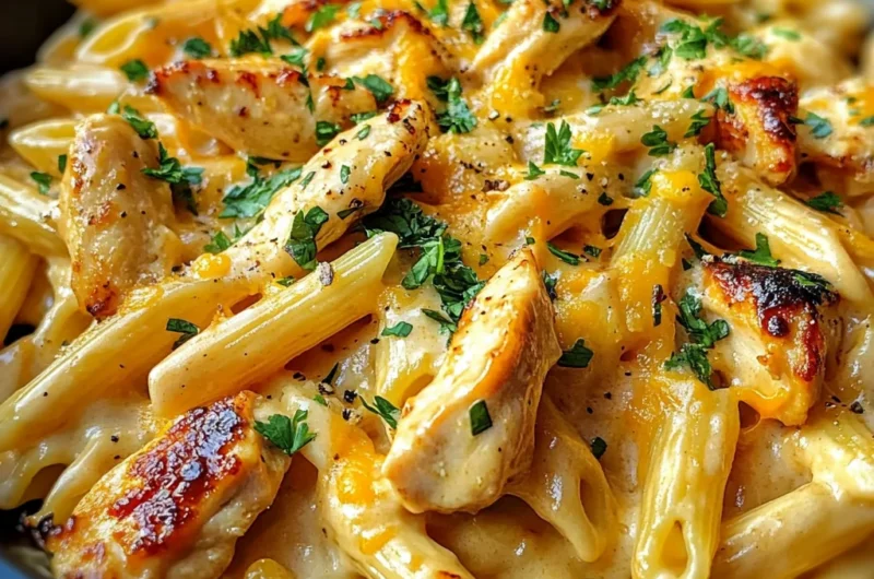 One Pan Spicy Garlic Butter BBQ Ranch Chicken Pasta