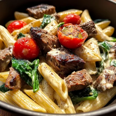 One Pot Creamy Ranch Cajun Steak Pasta