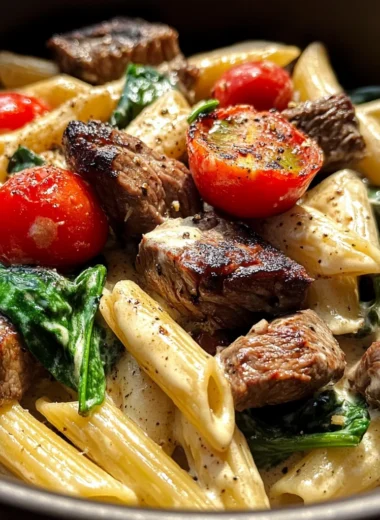 One Pot Creamy Ranch Cajun Steak Pasta