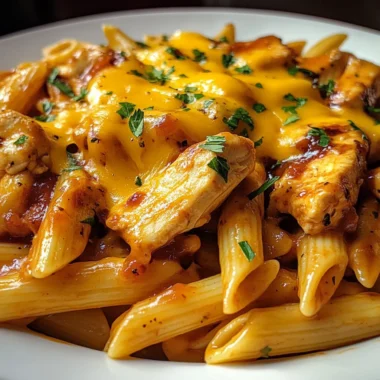 One Pot Creamy Smoky BBQ Chicken Pasta