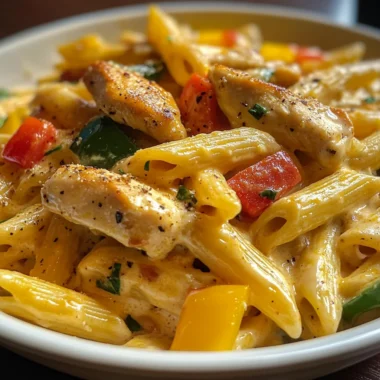 One Pot Sweet Honey Pepper Jack Chicken Pasta