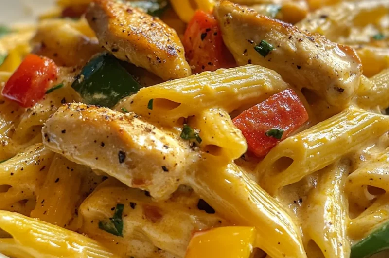 One Pot Sweet Honey Pepper Jack Chicken Pasta