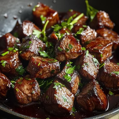 One Skillet Sweet and Smoky BBQ Steak Bites