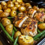 Oven-Roasted Herb Chicken with Crispy Potatoes & Green Beans