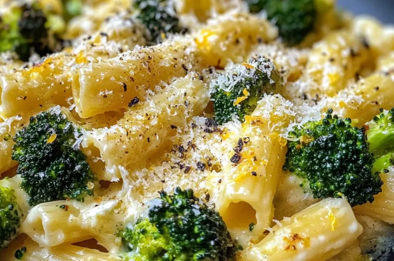 Skillet Ricotta Pasta with Roasted Broccoli
