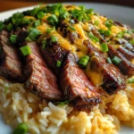 Smoky Garlic Butter Steak and Cheddar Rice