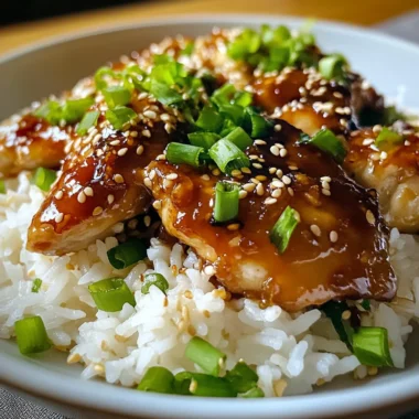 Sticky Honey Garlic Butter Chicken Rice
