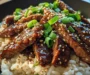 Sticky Honey Garlic Steak Rice Skillet