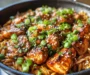 Sticky Sweet Garlic Butter Chili Chicken Orzo Skillet
