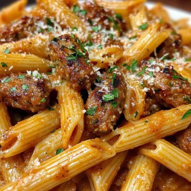 Sweet Smoky BBQ Garlic Butter Sausage Penne