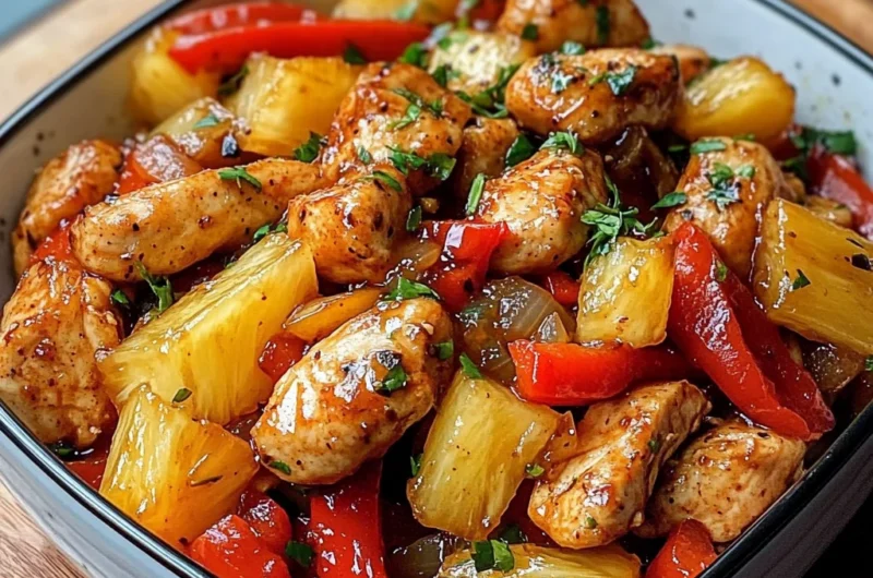 Sweet & Spicy Pineapple Chicken Stir-Fry Bowl