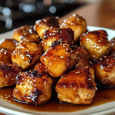 Sweet & Smoky Honey Garlic Chicken Bites