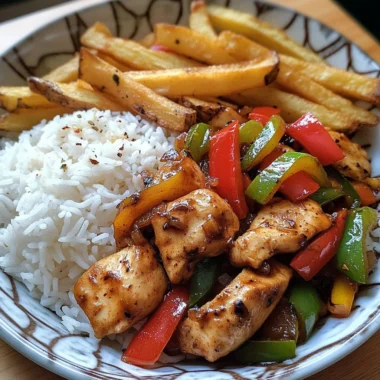 Ultimate Chicken Pepper Rice Plate