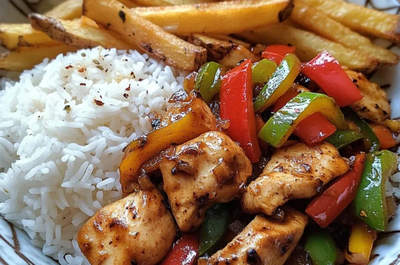Ultimate Chicken Pepper Rice Plate