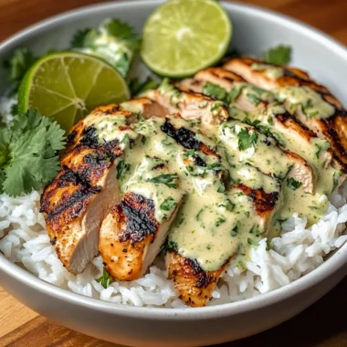 Ultimate Creamy Cilantro Lime Chicken Bowl