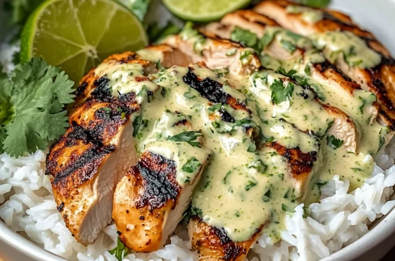 Ultimate Creamy Cilantro Lime Chicken Bowl