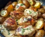 Ultimate Creamy Garlic Chicken with Roasted Baby Potatoes