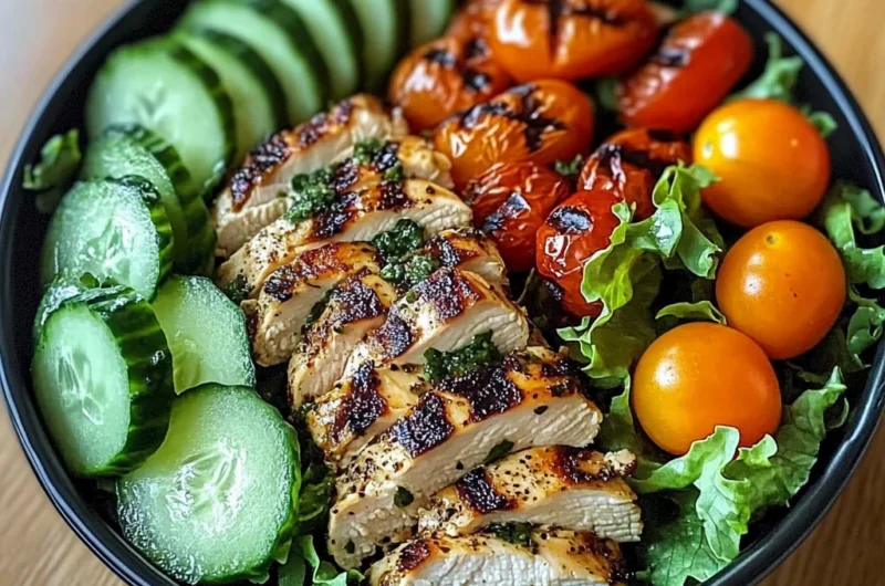 Ultimate Grilled Herb Chicken Salad Bowl with Fresh Veggies