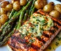 Ultimate Grilled Salmon with Cheesy Asparagus & Herb-Roasted Baby Potatoes