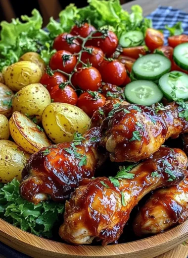 Ultimate Sticky BBQ Chicken Drumsticks Platter